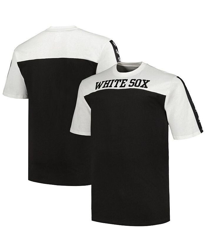 

Мужская бело-черная трикотажная футболка Chicago White Sox с большой и высокой кокеткой Profile, белый