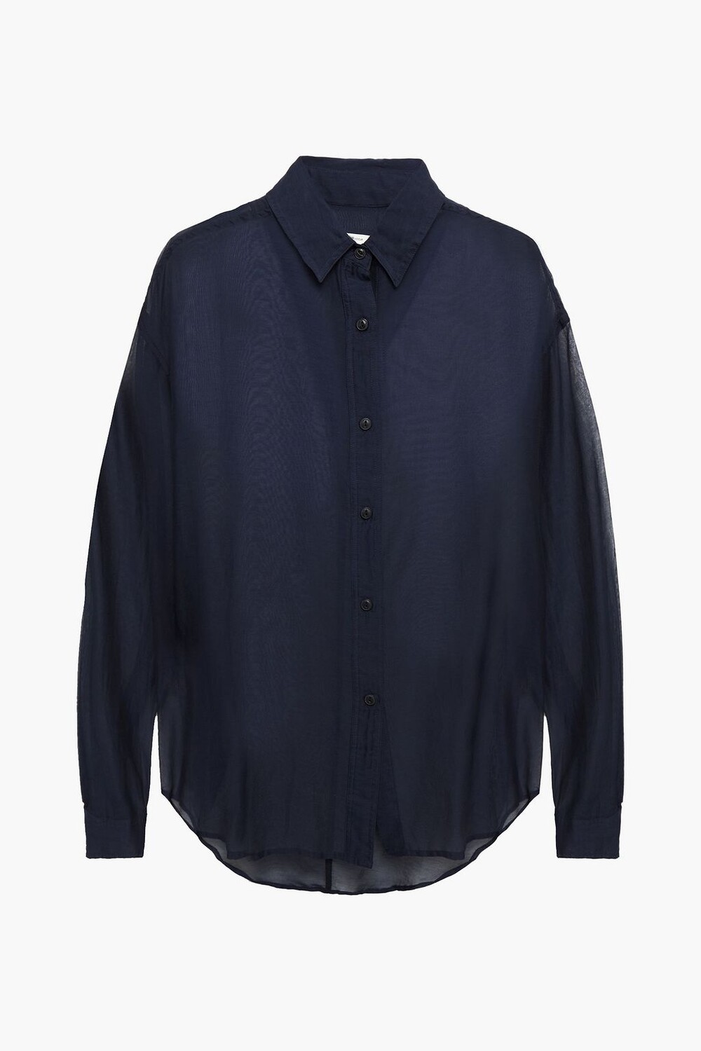 

Рубашка Boyfriend оверсайз из хлопковой вуали RAG & BONE, нави