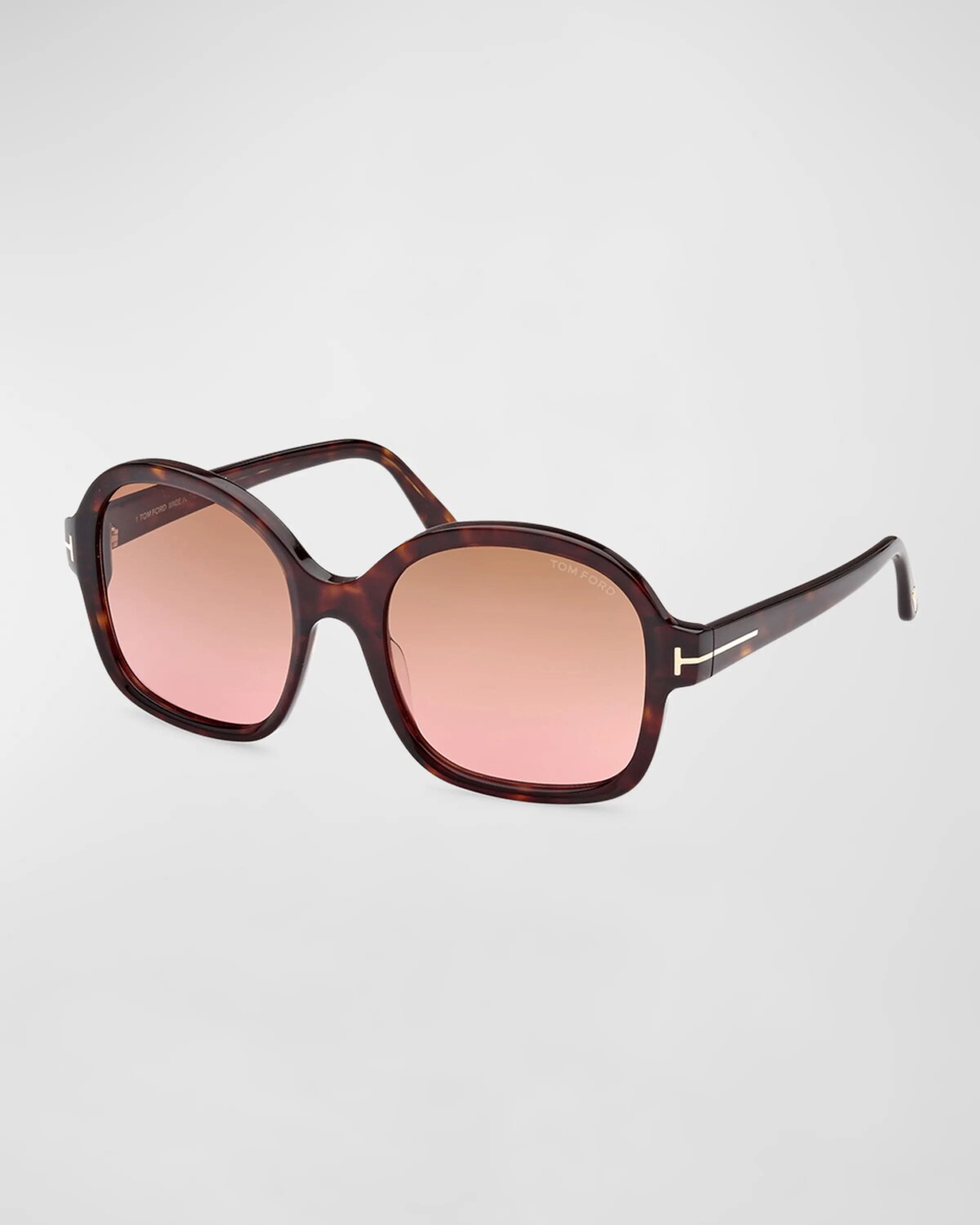 

Delphine-02 Круглые солнцезащитные очки Havana из ацетата Tom Ford, коричневый