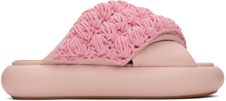 

Розовые шлепанцы на платформе Twister крючком Jw Anderson