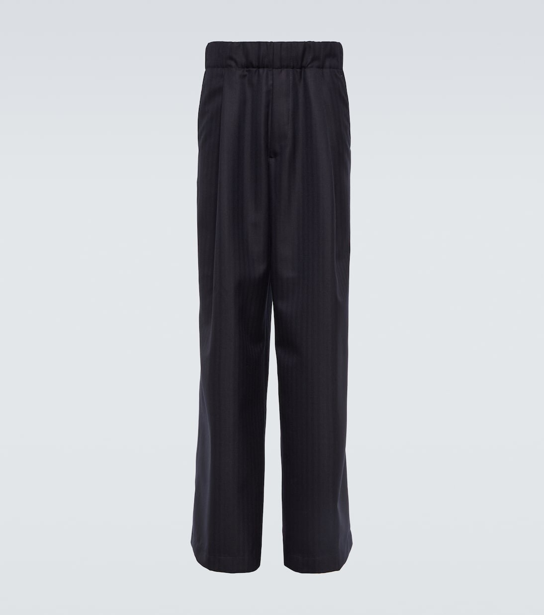 

Шерстяные широкие брюки Dries Van Noten, синий
