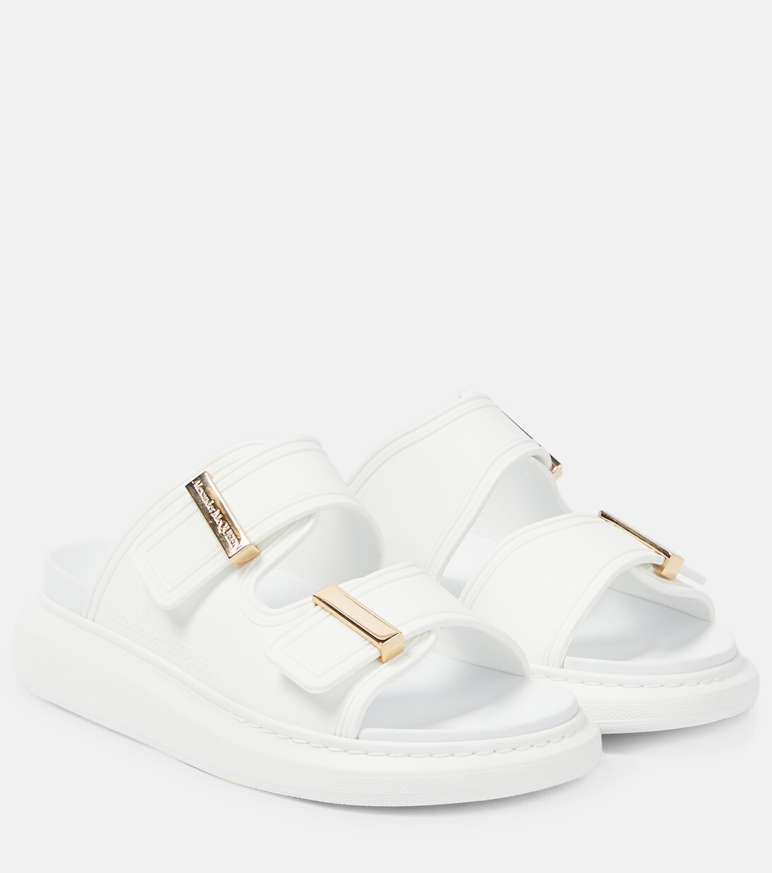 

Резиновые шлепанцы Alexander McQueen, белый