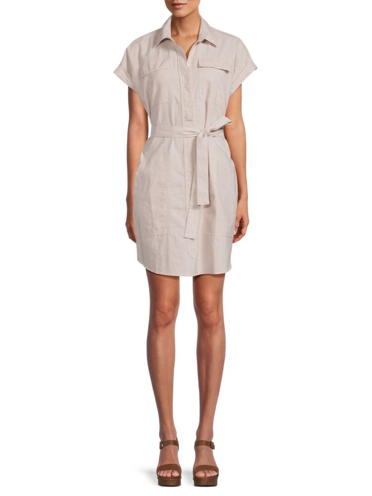 

Мини-платье из льняной смеси Saks Fifth Avenue, цвет Natural