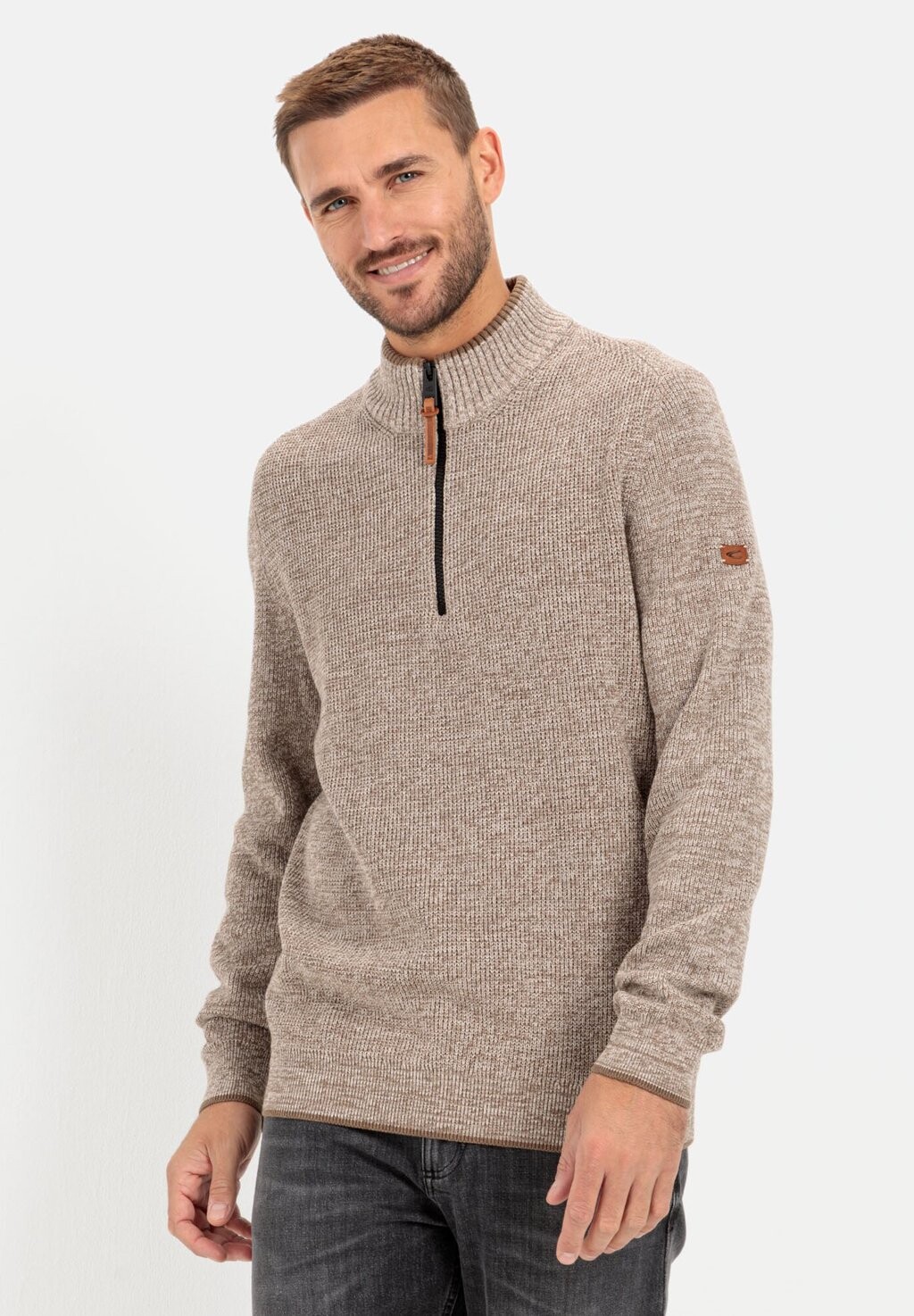 

Вязаный свитер TROYER camel active, цвет kitt