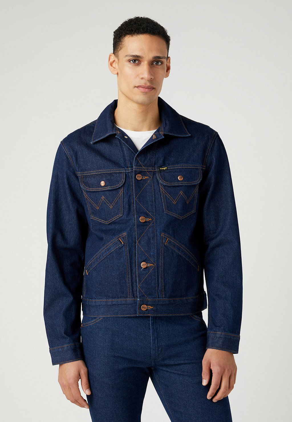 джинсовая куртка wrangler размер m синий Джинсовая куртка Wrangler, синий деним