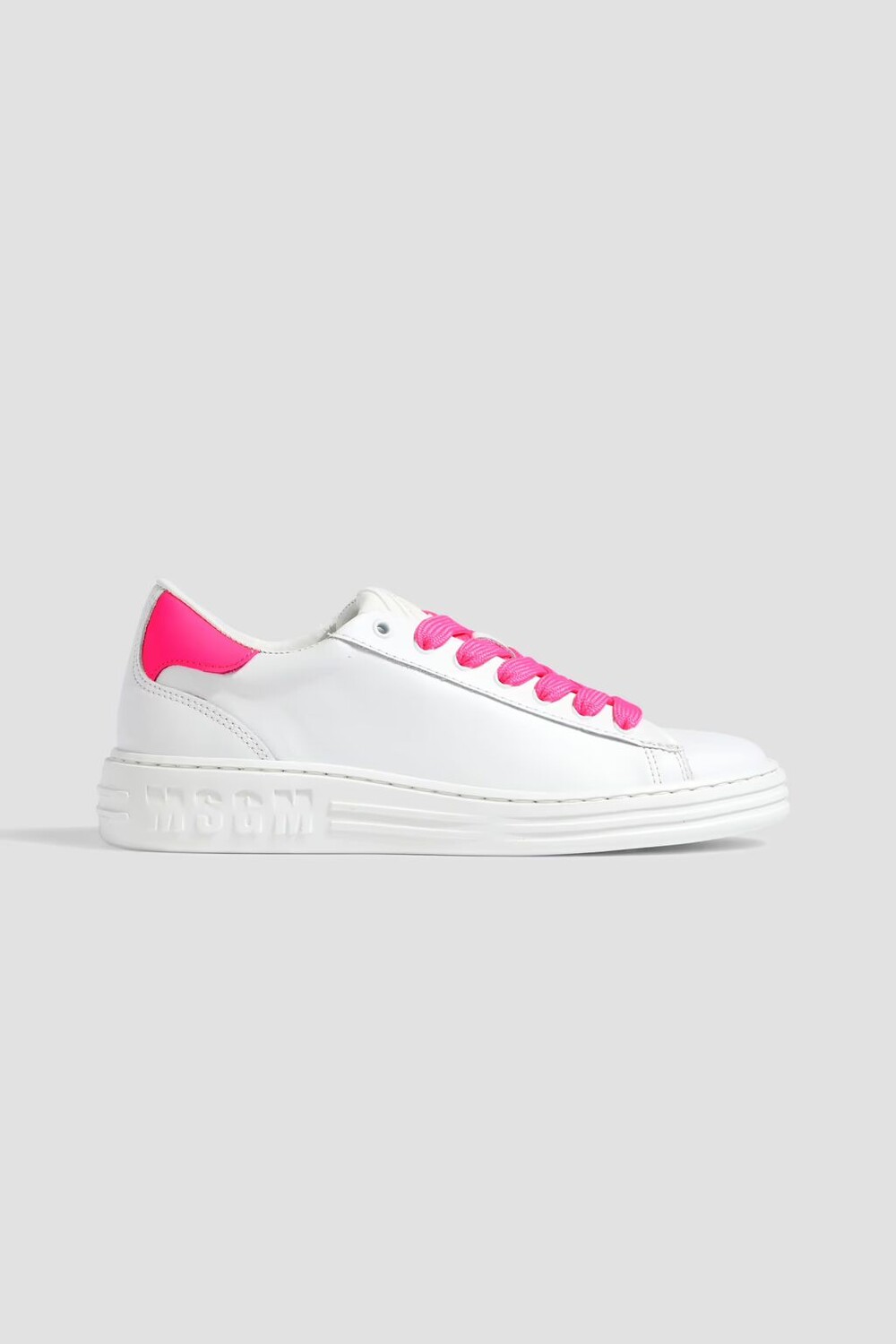 

Неоновые двухцветные кожаные кроссовки Msgm, белый
