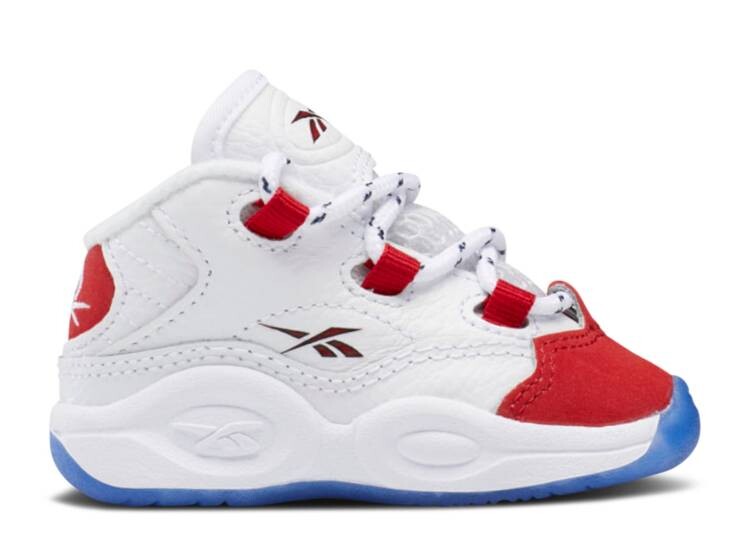 

Кроссовки Reebok QUESTION MID OG TODDLER 'RED TOE' 2020, белый