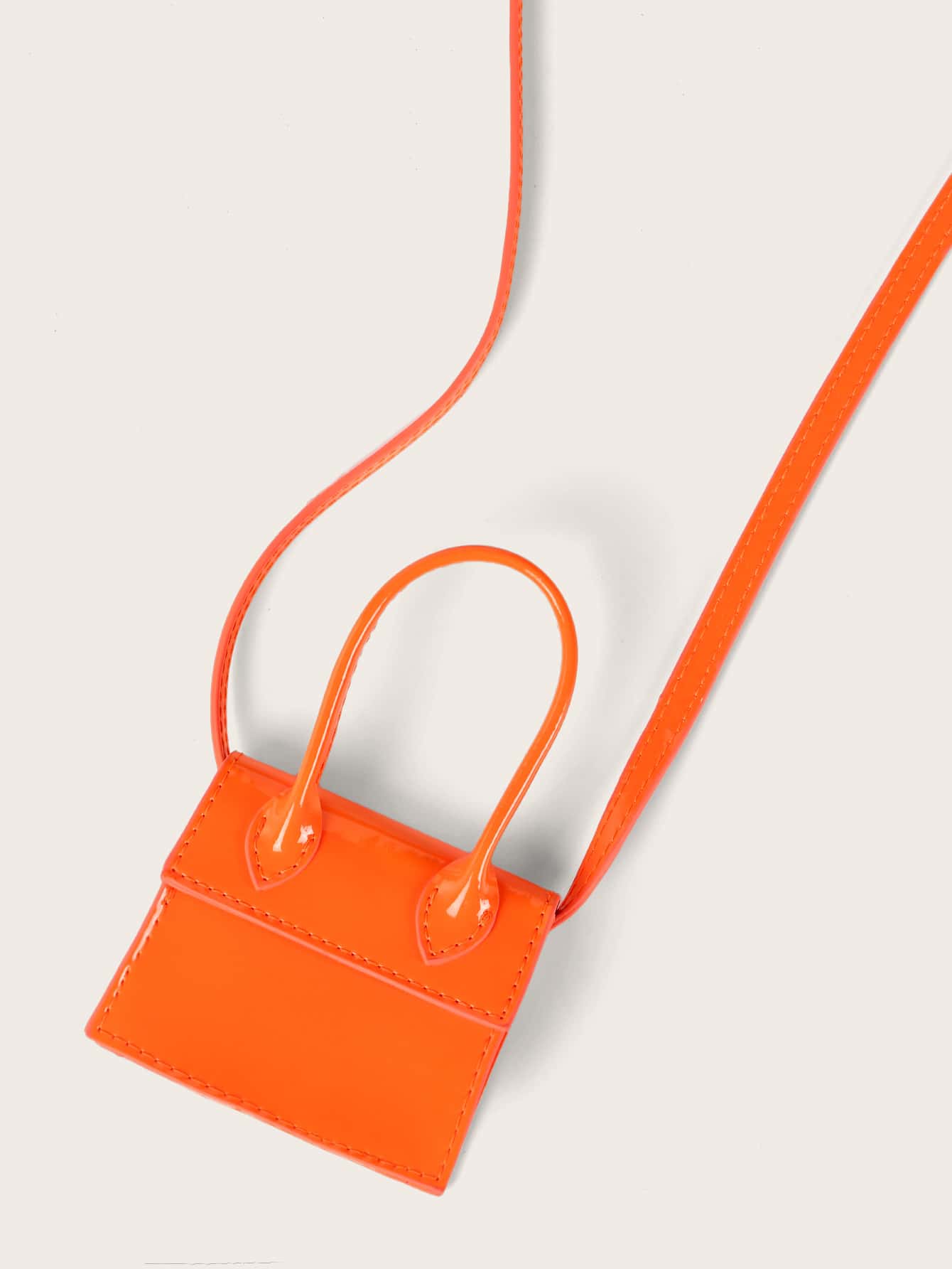 Миниатюрная сумка-саквояж с верхней ручкой, апельсин