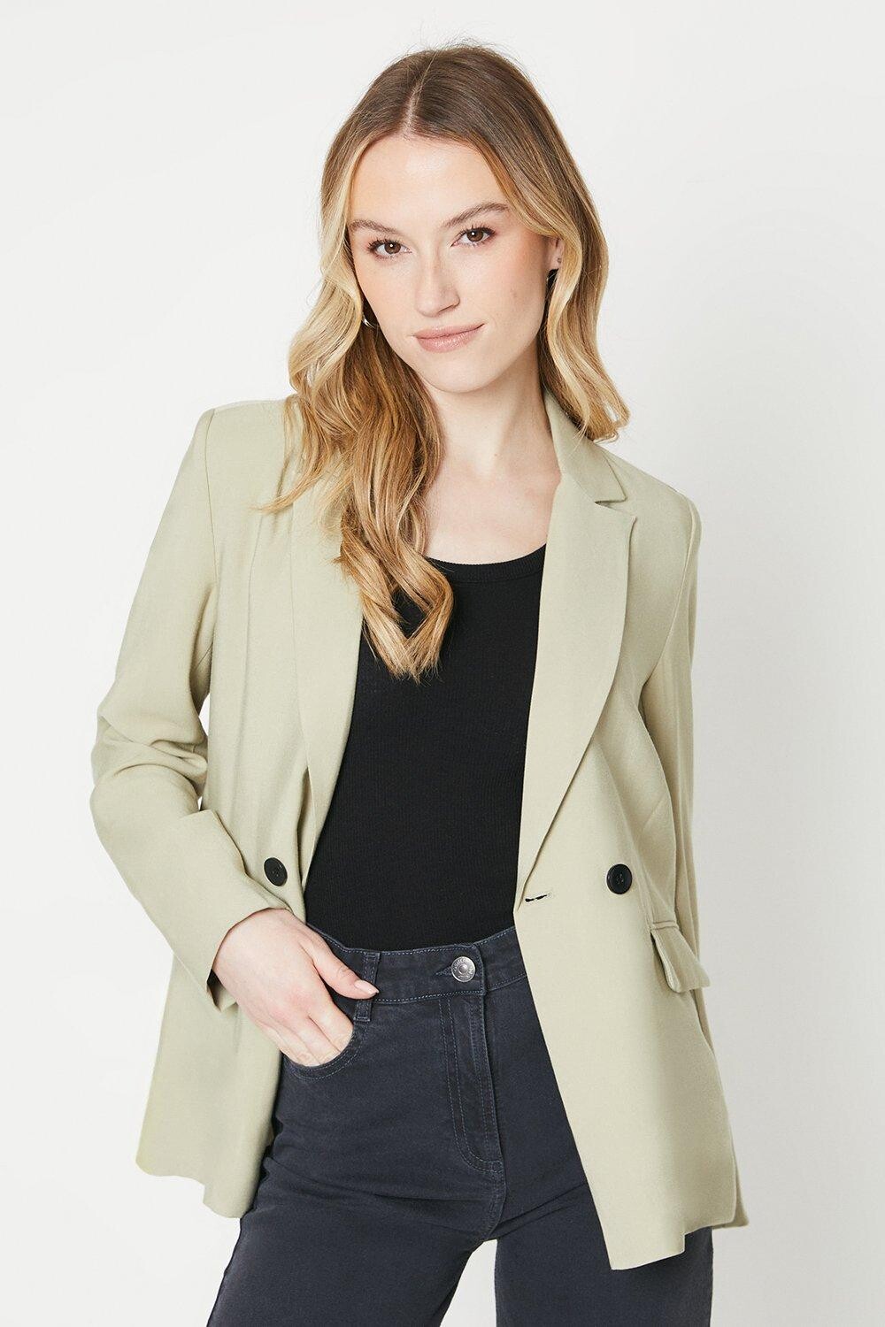 

Двубортный пиджак Dorothy Perkins, зеленый