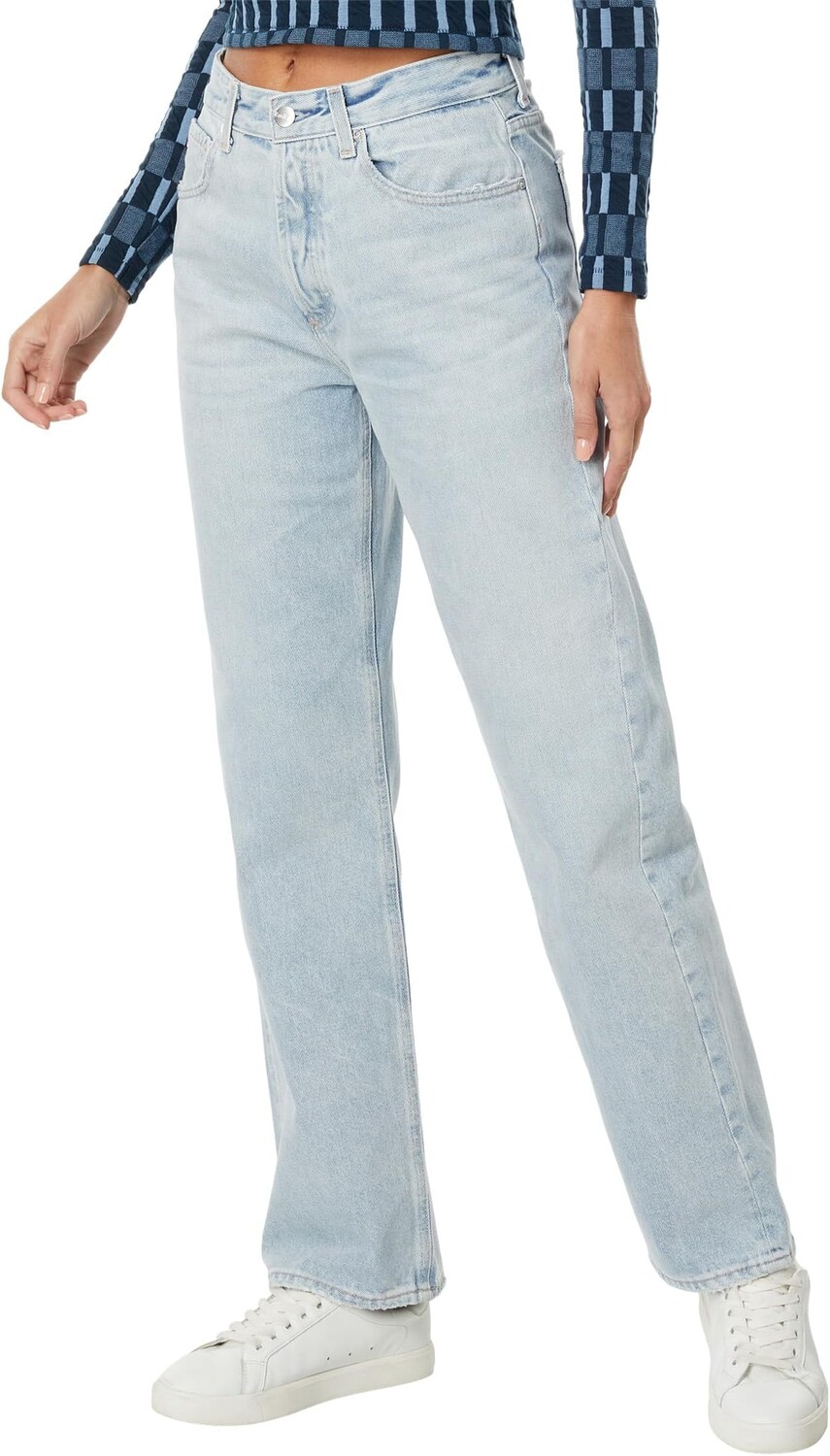 

Джинсы EmRata x AG Clove High-Waisted Relaxed Vintage Straight in Tri-State AG Jeans, цвет Tri-State