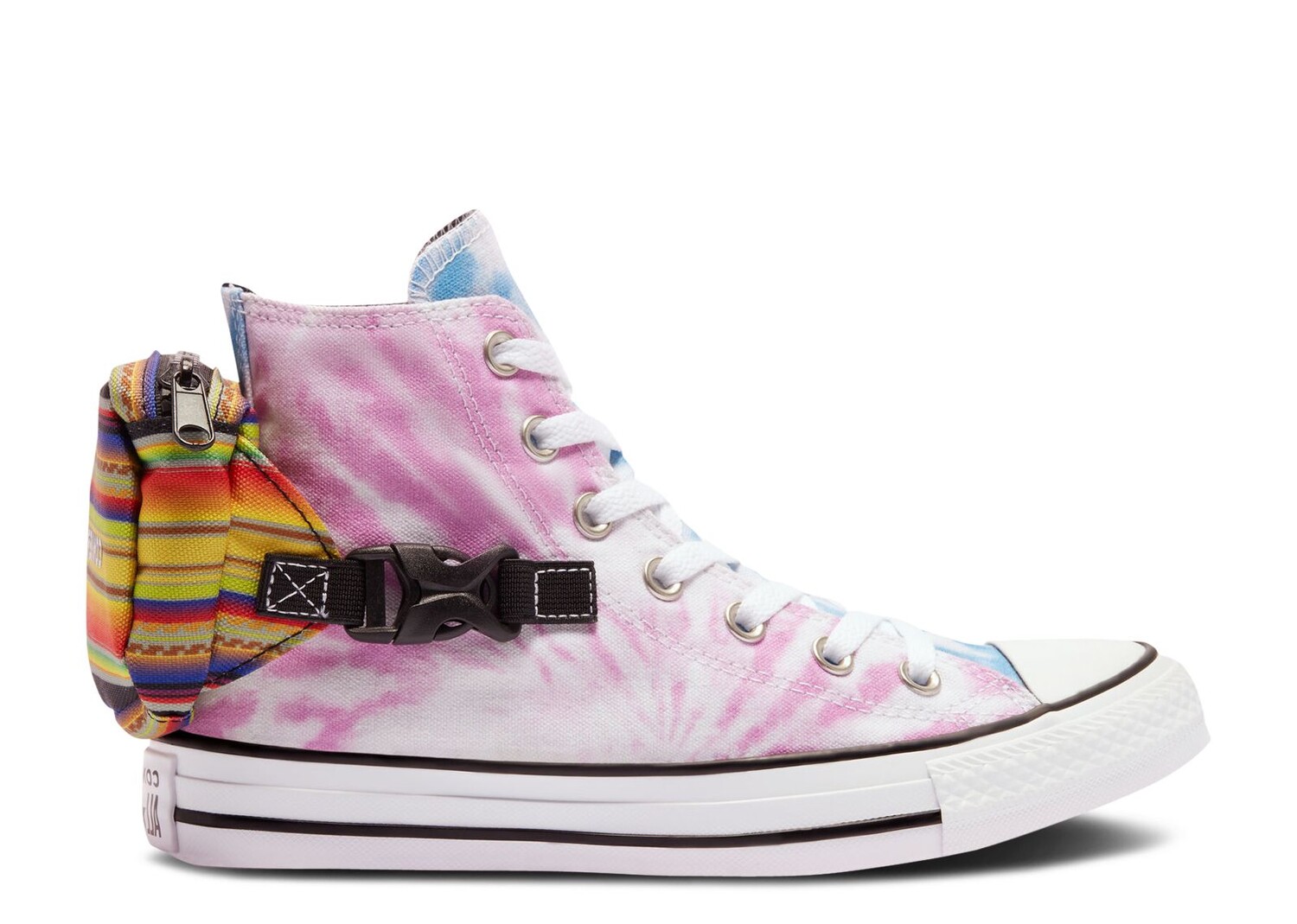 

Кроссовки Converse Wmns Chuck Taylor All Star Buckle Up High 'Rainbow Tie-Dye', разноцветный