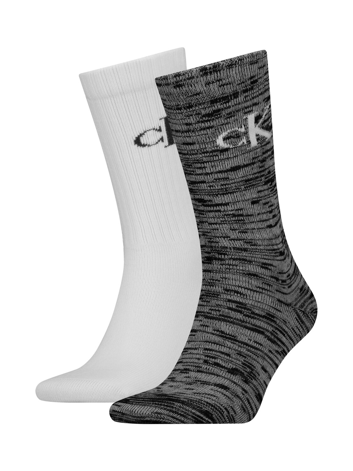 

Носки Slub с фактурным логотипом Calvin Klein, серый/белый