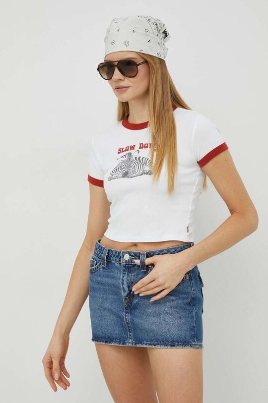 

Хлопковая футболка Levi's, белый