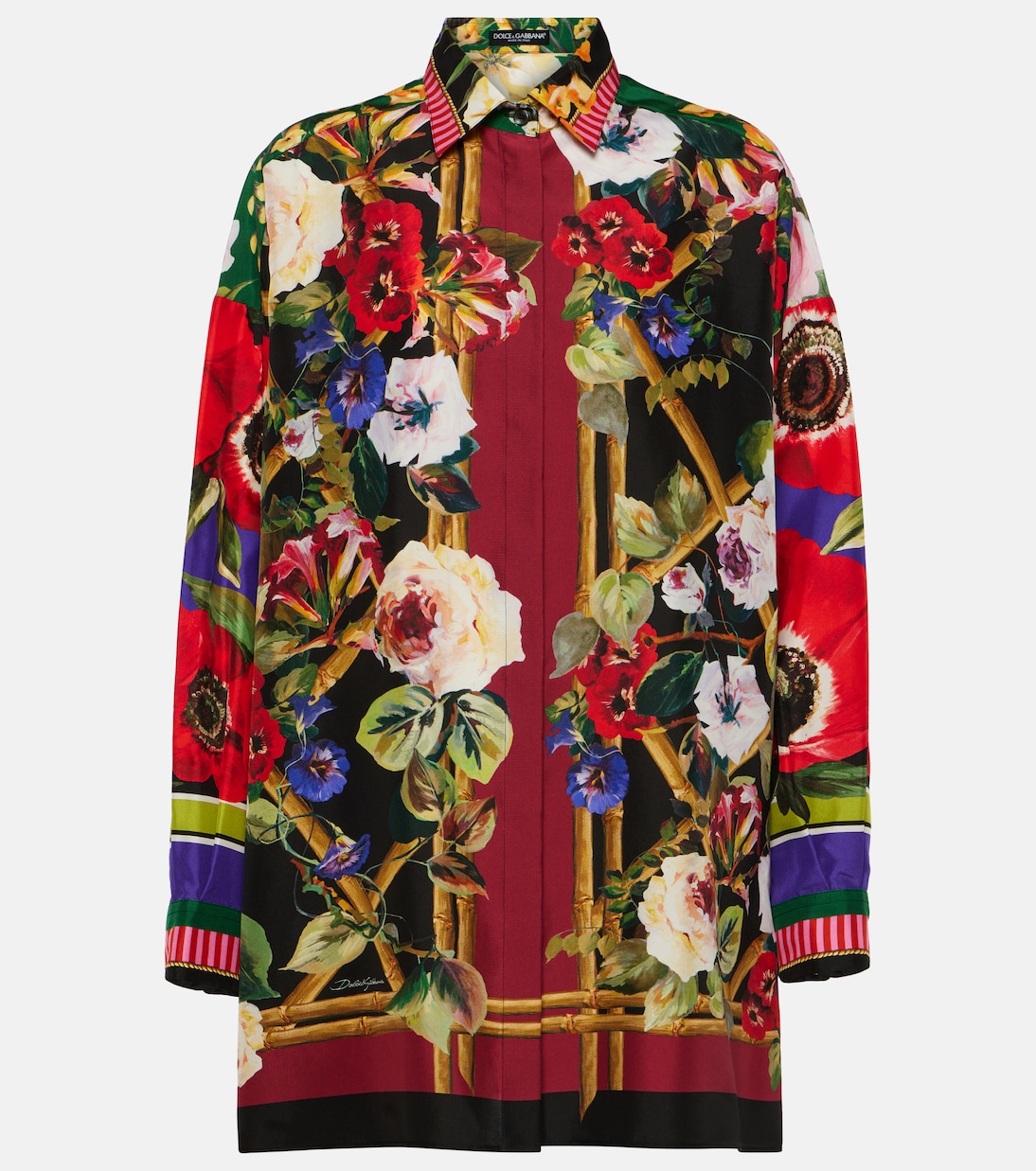 цена Шелковое платье-рубашка Dolce&Gabbana, красный