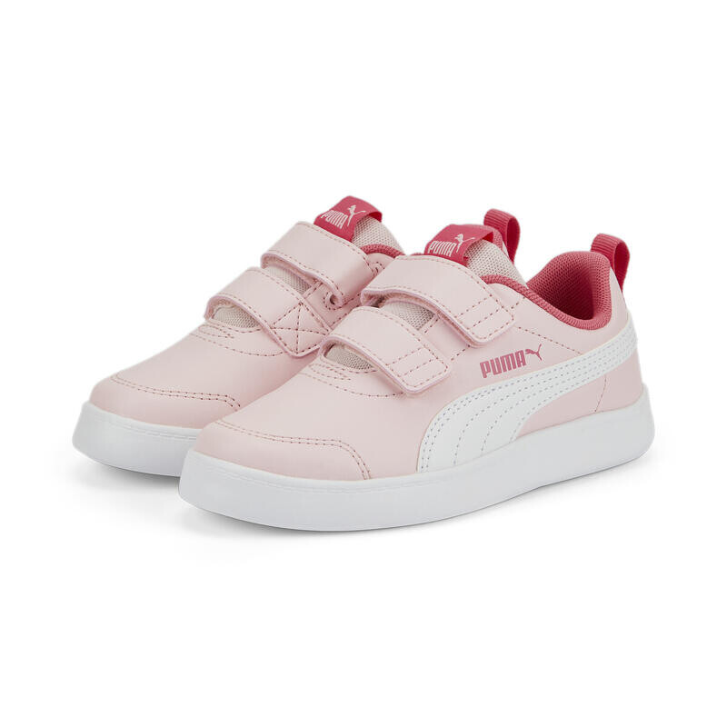 

Кроссовки Courtflex V2 Молодежные PUMA Almond Blossom White Pink, цвет rosa