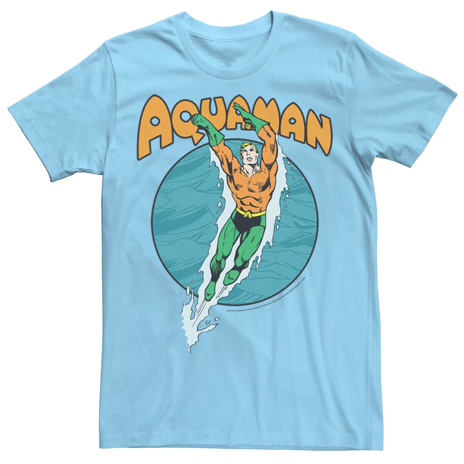 Мужская футболка для плавания и танцев Аквамен DC Comics, светло-синий светильник dc robin icon light