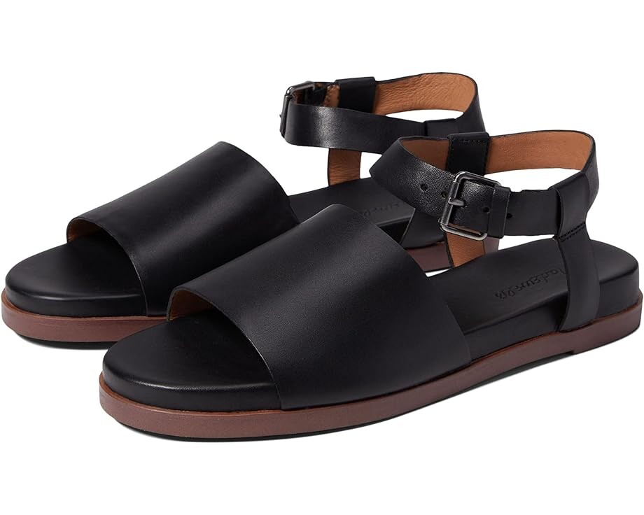

Сандалии Madewell The Noelle Ankle-Strap Flat, реальный черный