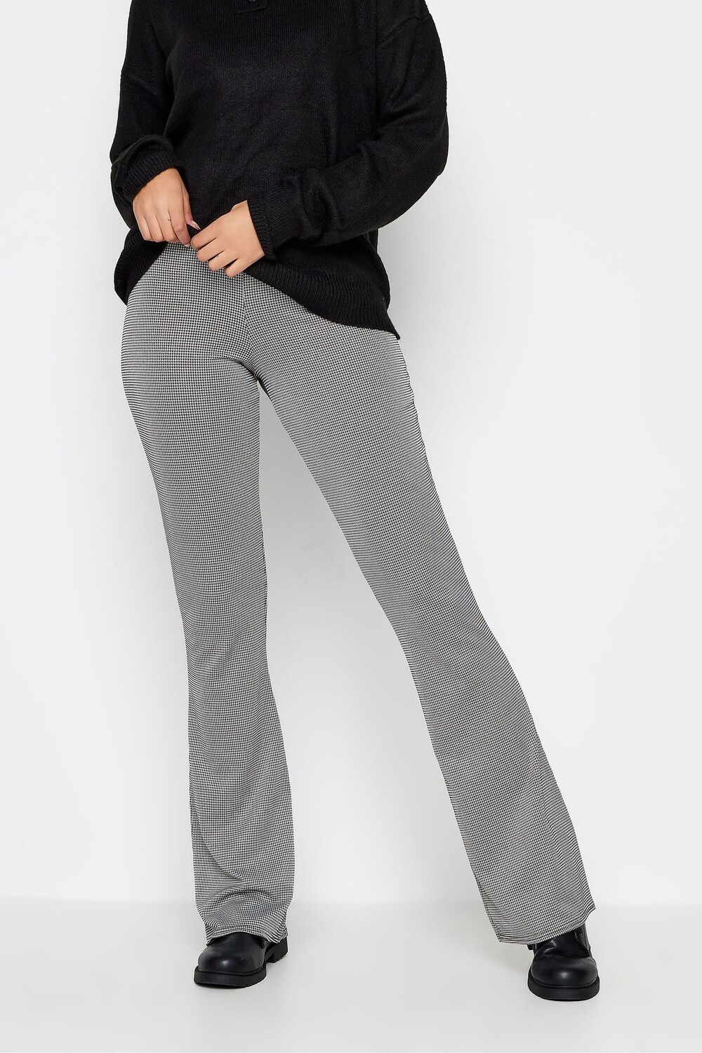 

Расклешенные брюки в клетку Long Tall Sally, черный