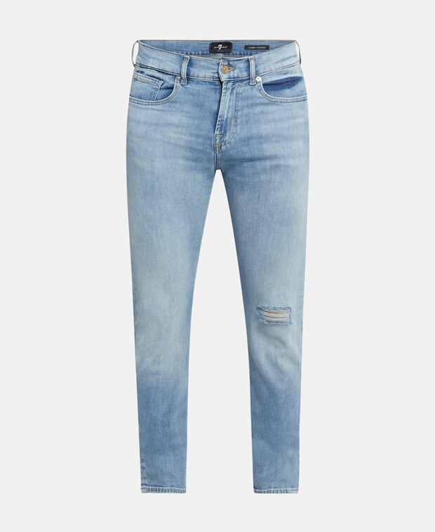 

Разрушенные джинсы 7 for all Mankind, цвет Slate Blue