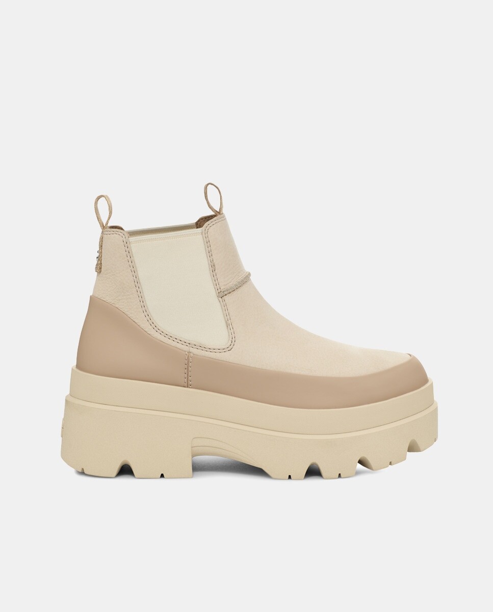 

Женские кожаные ботинки челси Brisbane на платформе UGG, бежевый