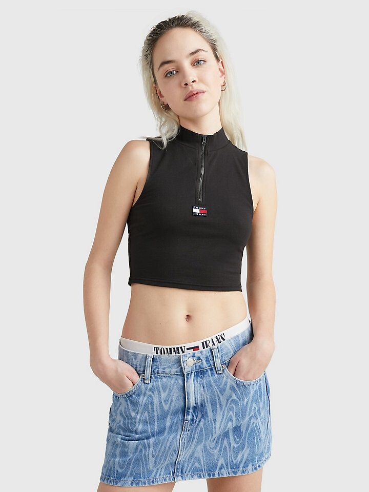 

Топ без рукавов с воротником под горло Tommy Jeans