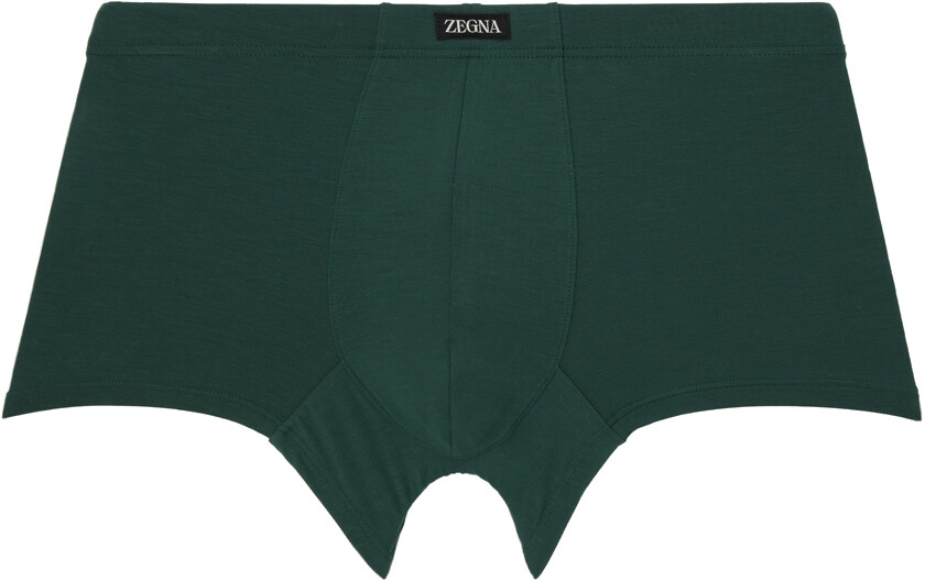

Зеленые боксеры с нашивками ZEGNA