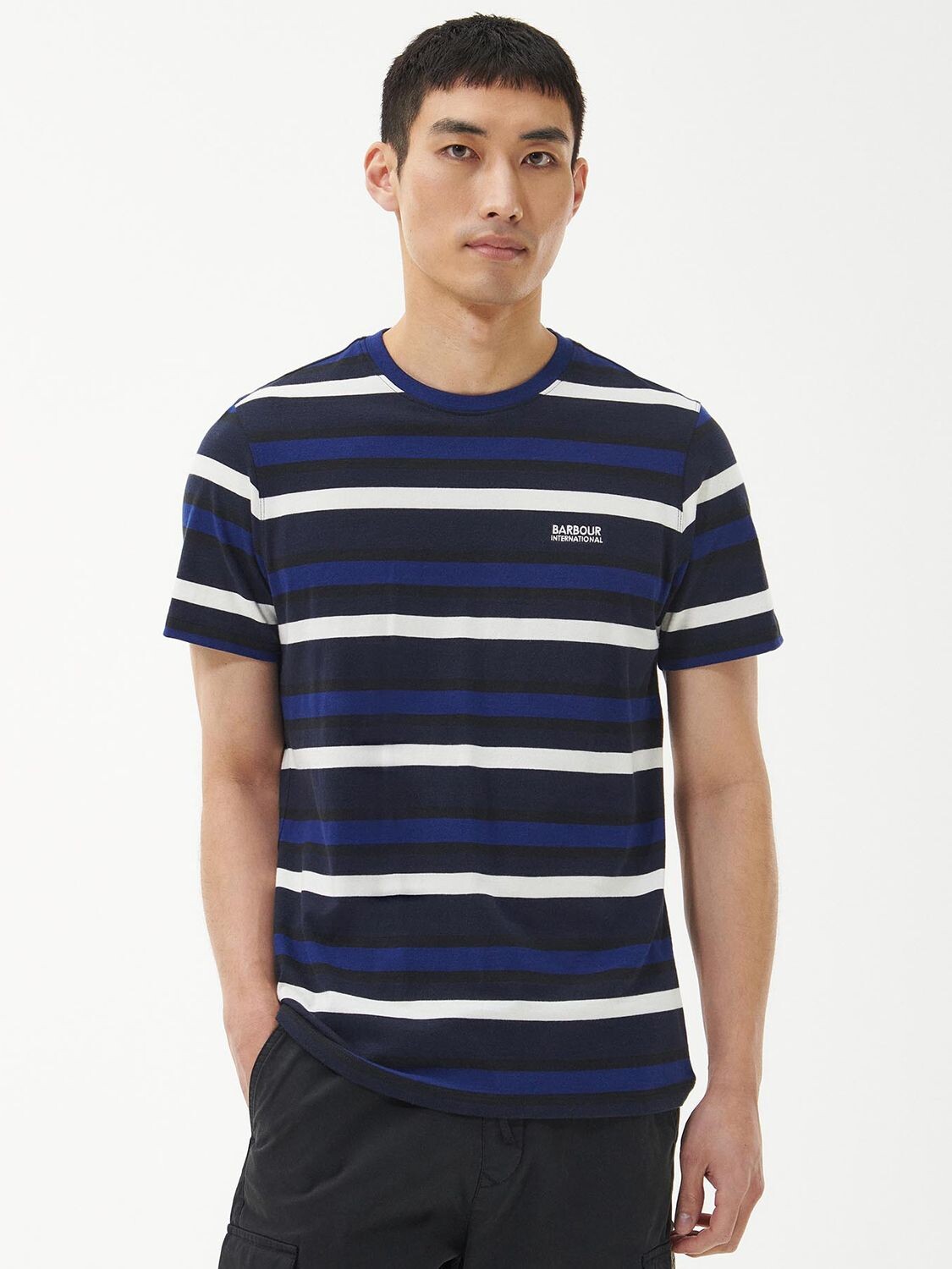 

Футболка Barbour International Gauge Stripe с круглым вырезом, Night Sky