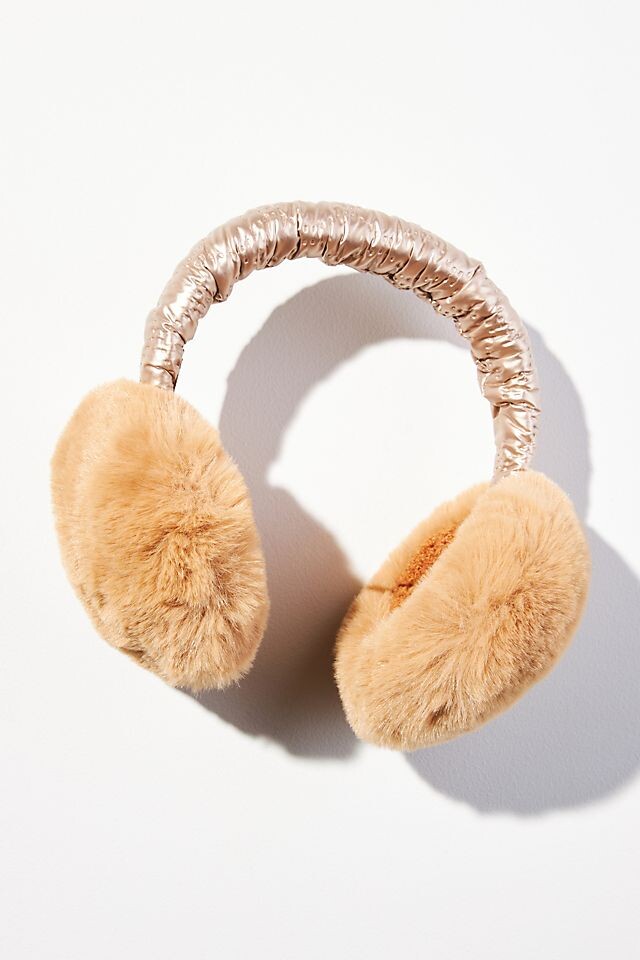 

Наушники Anthropologie из искусственного меха, песочный