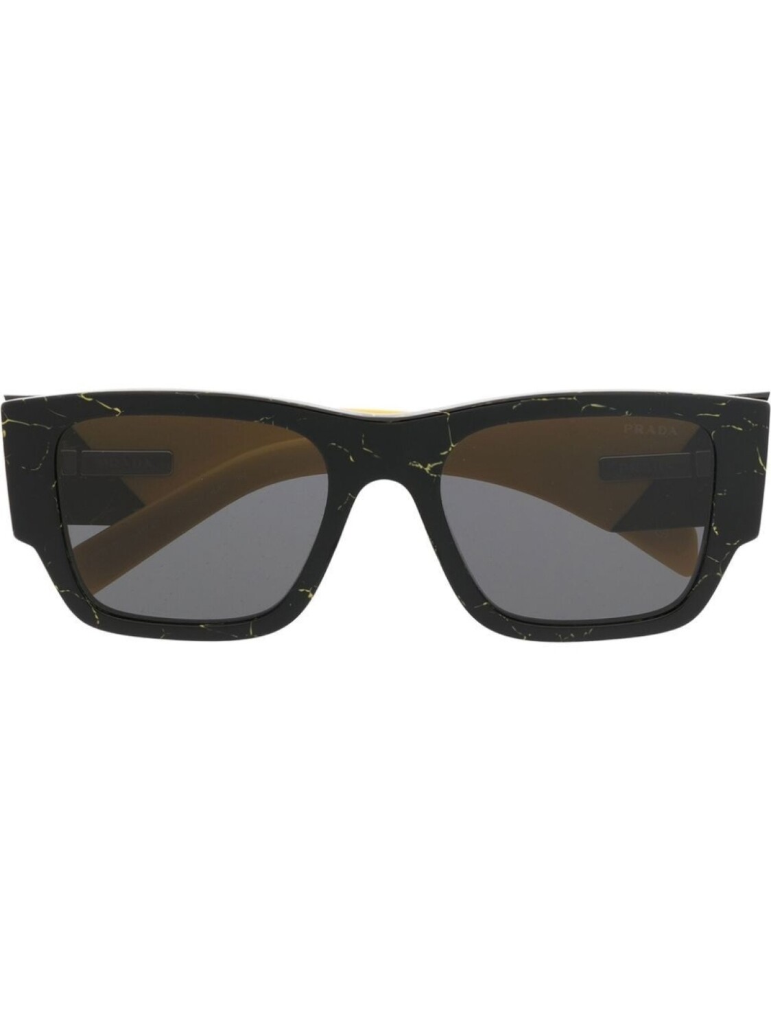 

Prada Eyewear солнцезащитные очки в квадратной оправе с логотипом, черный