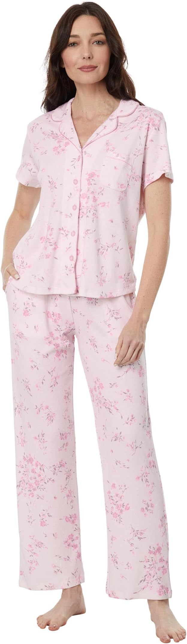 цена Пижама для подруги Petite Blossom с короткими рукавами и принтом Karen Neuburger, цвет Sweet Sunday Floral