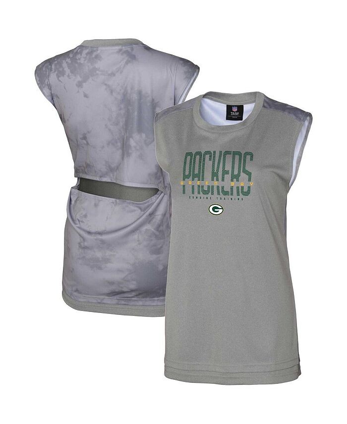 

Женская серая майка Green Bay Packers No Sweat Outerstuff, серый