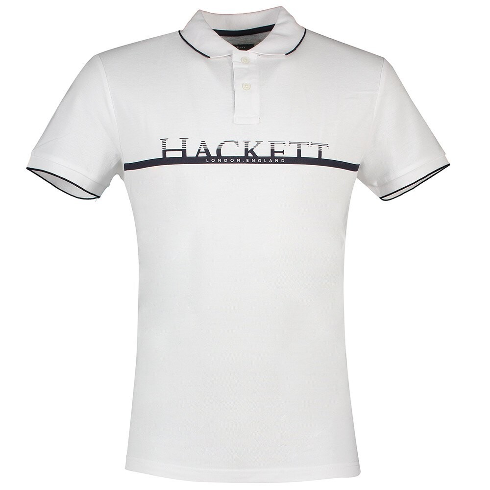 

Поло с коротким рукавом Hackett Chest Stripe, белый