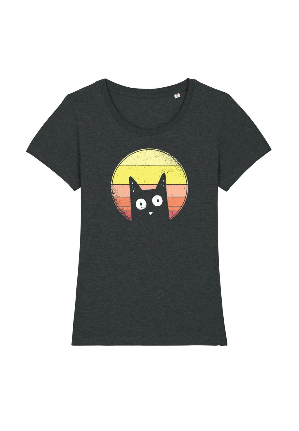 

Футболка с принтом SUNSET CAT Watapparel, цвет dark heather grey