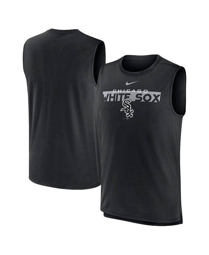 

Мужская черная майка Chicago White Sox Knockout Stack Exceed Performance Muscle Tank Nike, черный