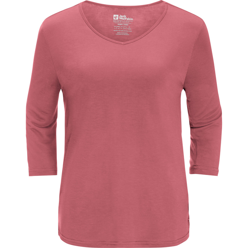 Женская рубашка Mola с длинным рукавом 3/4 Jack Wolfskin, розовый рубашка с длинным рукавом coast 3 4 tcoast 3 4 jack wolfskin цвет citadel