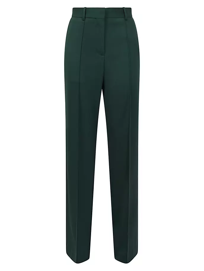 Нефритовые широкие брюки Reiss, зеленый