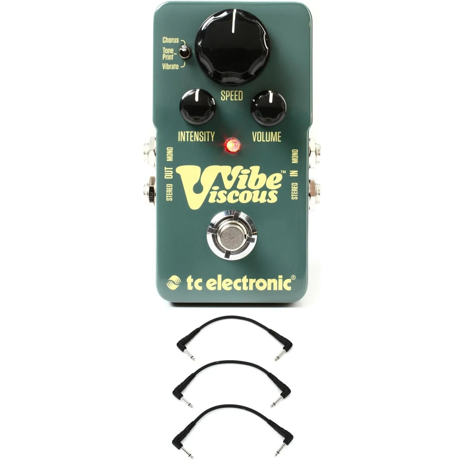 

Педаль Uni-Vibe TC Electronic Viscous Vibe с 3 соединительными кабелями