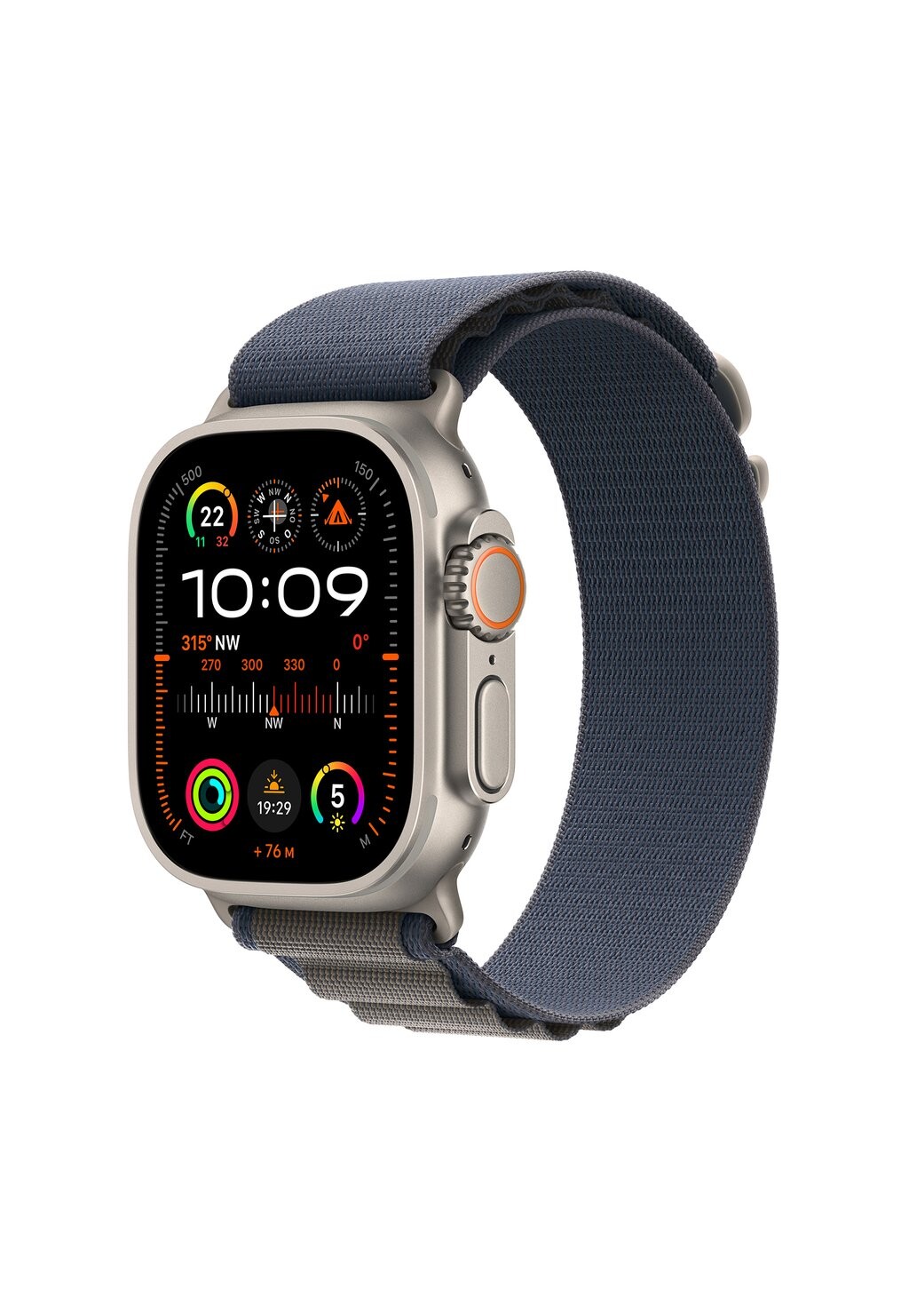 

Умные часы APPLE WATCH ULTRA 2 GPS + CELLULAR 49MM SMALL, цвет titanium case/blue alpine loop