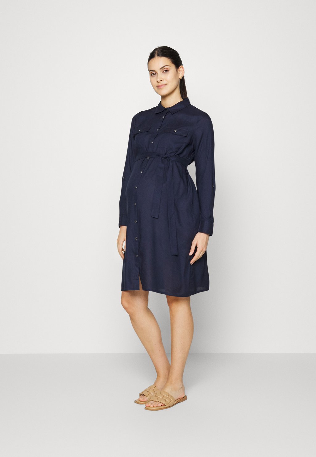 

Классическая рубашка MAMALICIOUS MERCY DRESS, цвет navy blazer