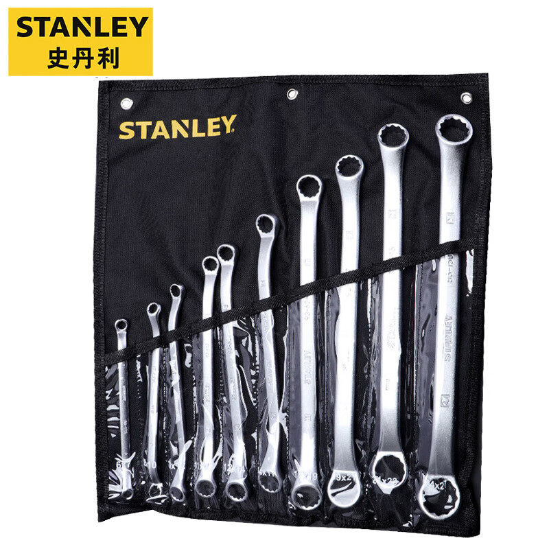 STANLEY Набор из 10 предметов метрических матовых двойных ключей Torx, матовый противоскользящий ключ 6–27 мм STMT87022-23