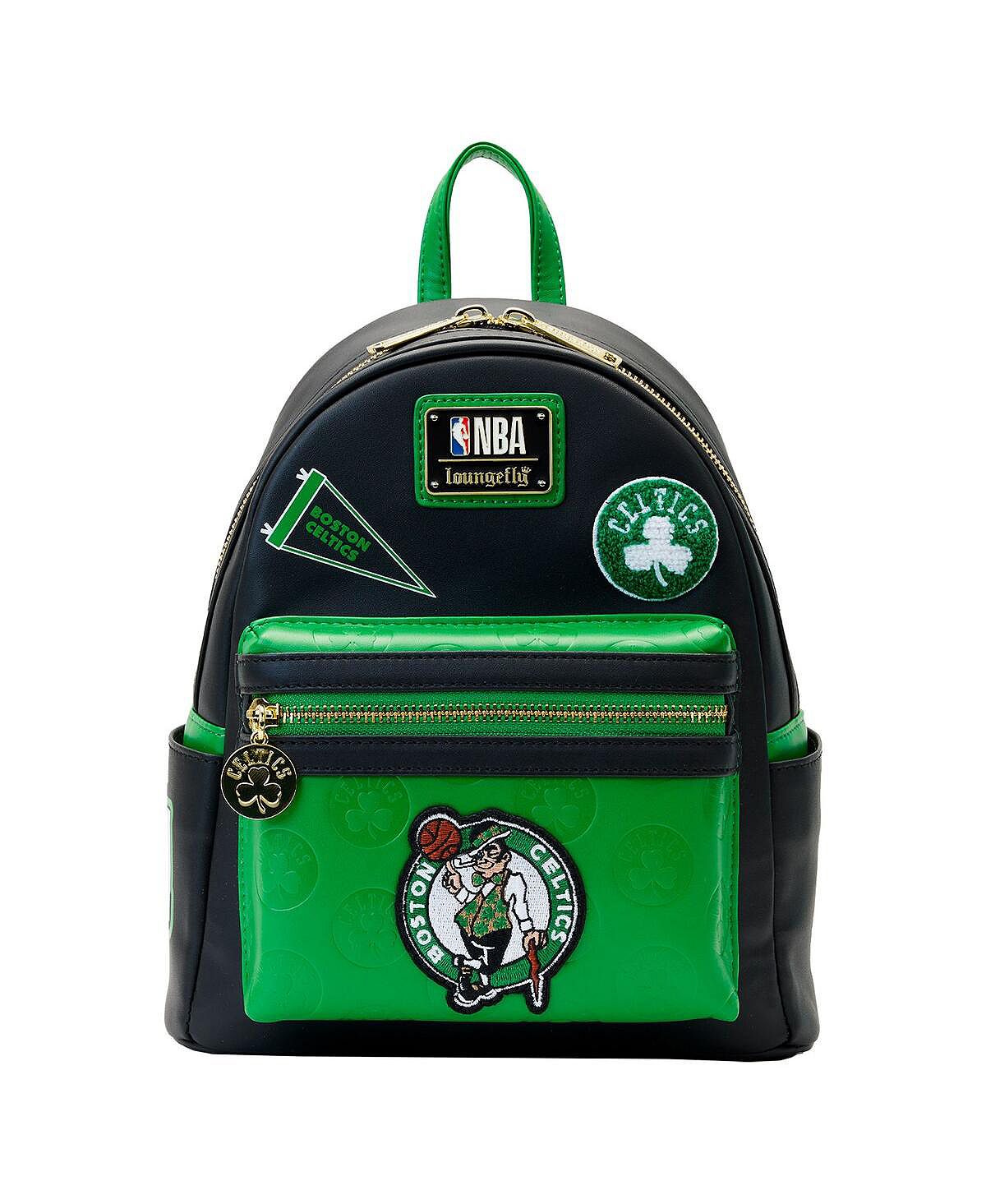 

Мужской и женский мини-рюкзак Boston Celtics с нашивками Loungefly, черный