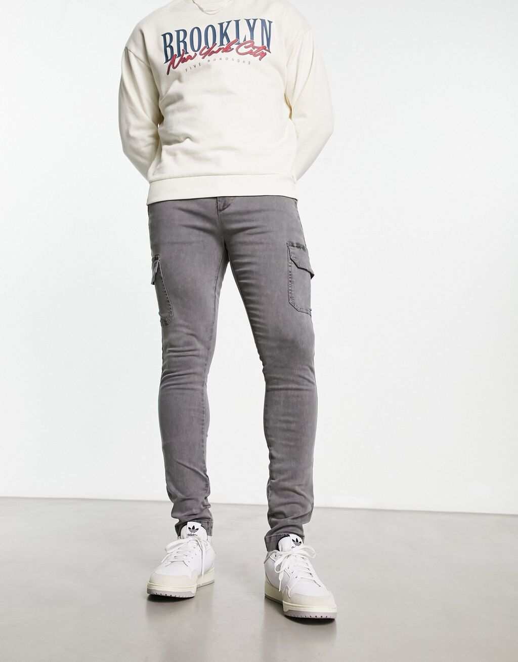 

Супероблегающие брюки-карго ASOS DESIGN