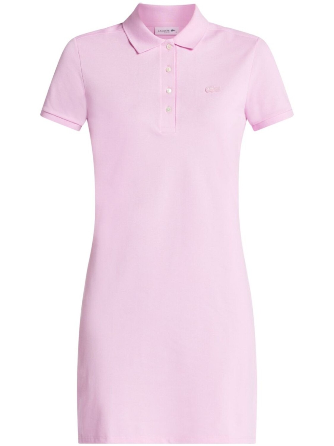 

Платье с воротником поло и нашивкой-логотипом Lacoste, розовый
