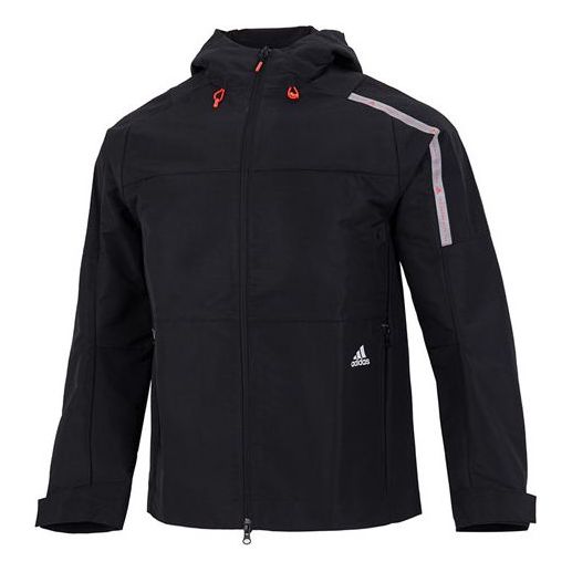 Куртка Men's adidas Th Commmtek Wvjk Solid Color Athleisure Casual Sports Hooded Jacket Black, черный