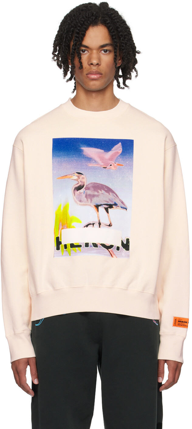 

Розовый свитшот Heron с цензурой Heron Preston