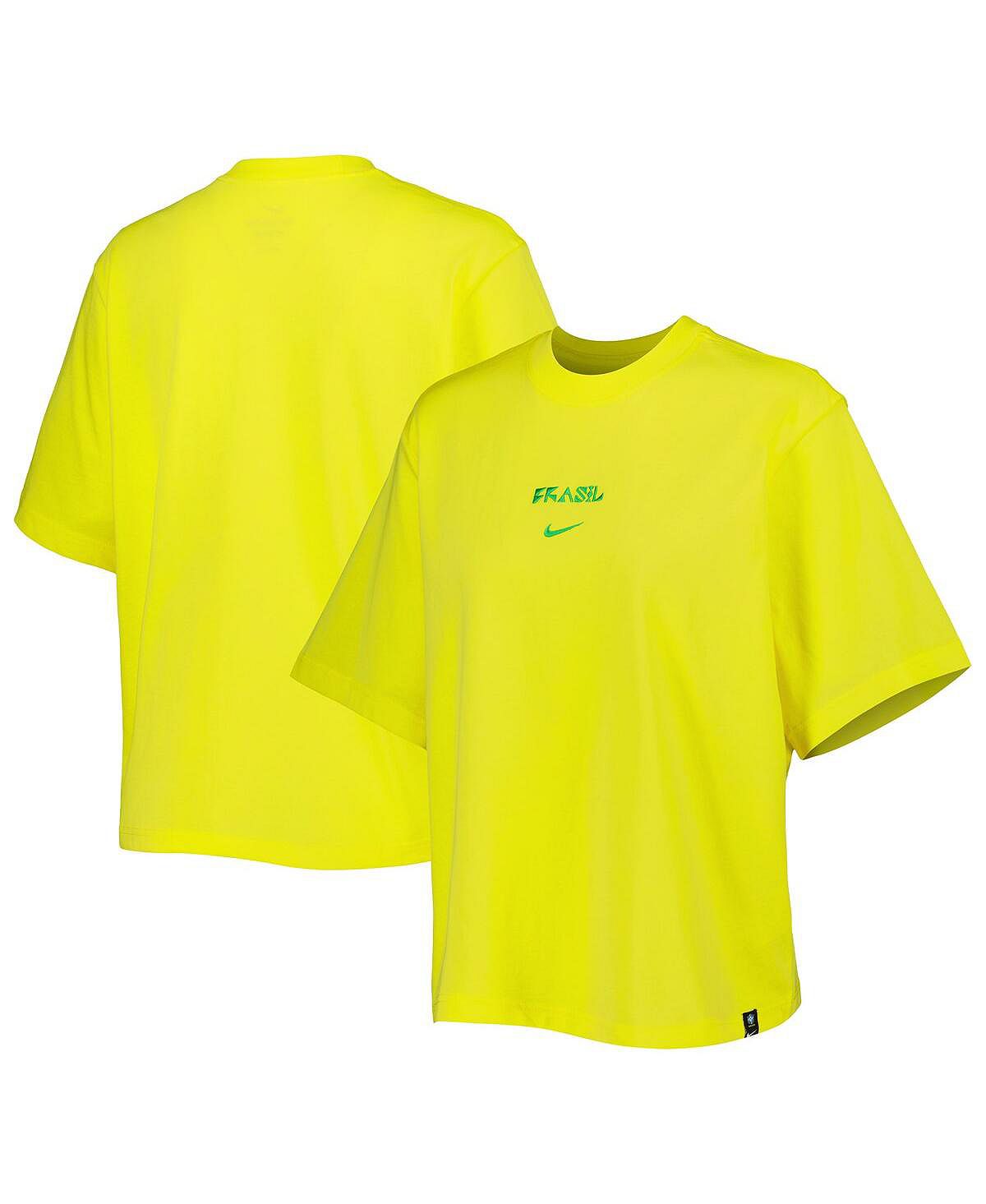 Женская желтая футболка Fearless женской сборной Бразилии Nike, желтый