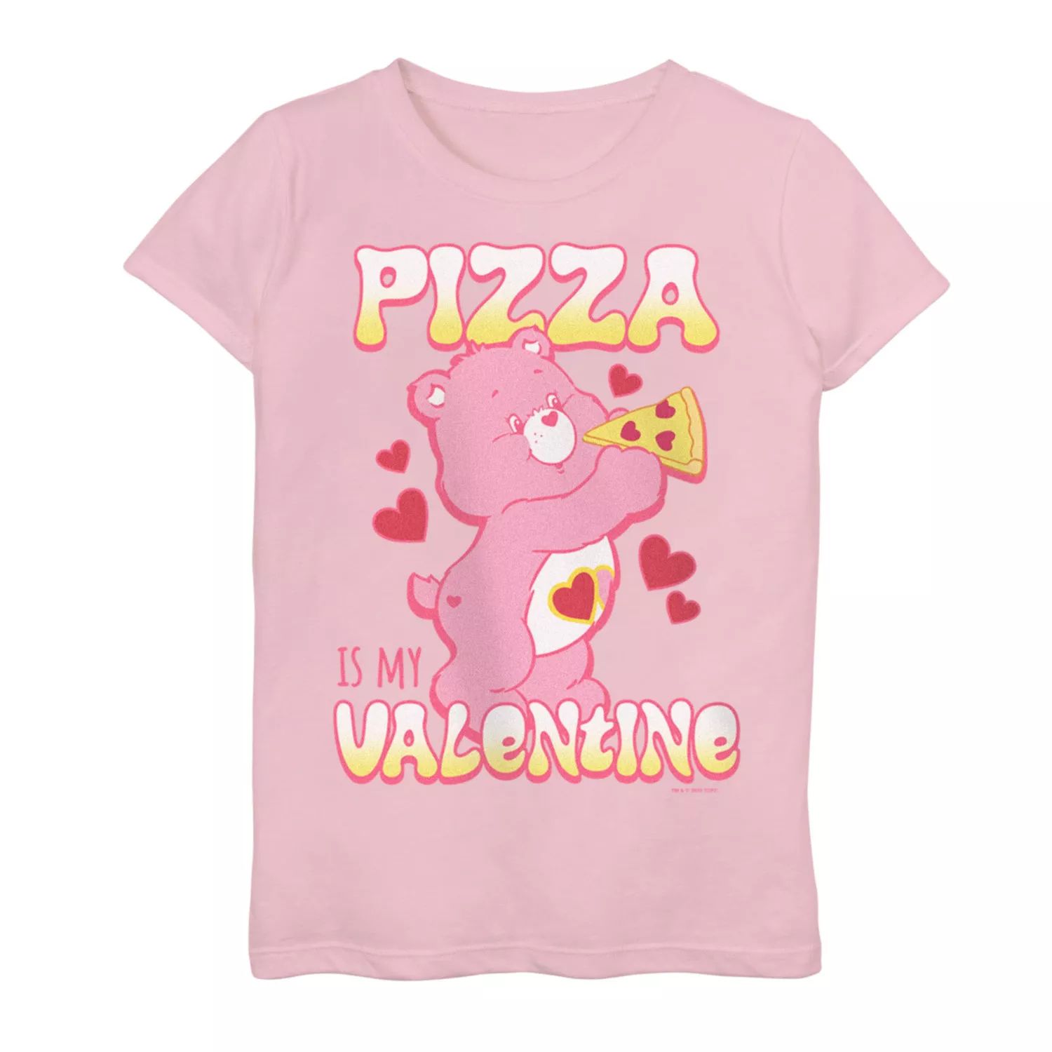 

Футболка с рисунком Care Bears Pizza Is My Valentine для девочек 7–16 лет Licensed Character