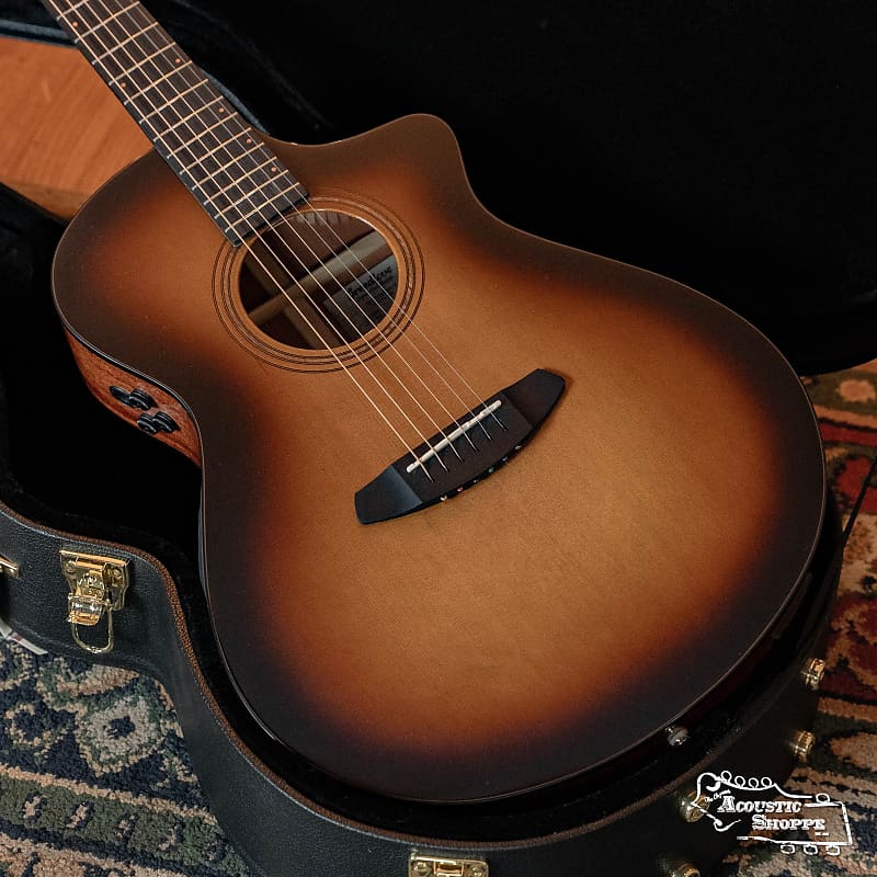 Акустическая гитара Breedlove Organic Pro Solo Concert Red Cedar/African Mahogany Edgeburst Cutaway Acoustic Guitar w/ Fishman Pickup #6774
