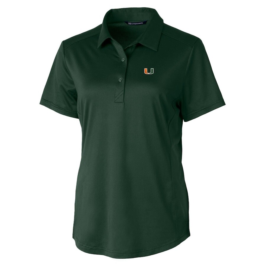 

Поло с коротким рукавом Cutter & Buck Miami Hurricanes, зеленый