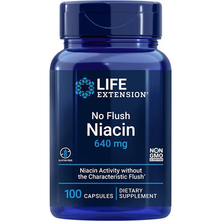Life Extension Несмываемый ниацин инозитол гексаникотинат 800 мг 100 капсул life extension ниацин не вызывает приливов крови 640 мг 100 капсул